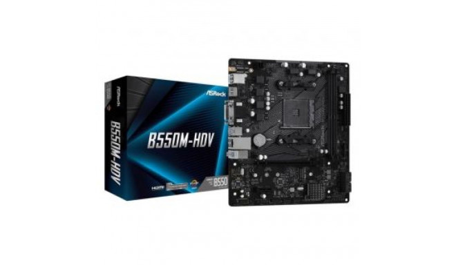 ASRock emaplaat AMD B550 SAM4 MicroATX 1xPCI-Express 3.0 1x 1xM.2 1xPCI-Express 4.0 16x