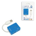 Logilink USB 2.0 Hub 4-Port, Smile, Blue