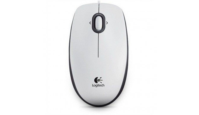 Logitech B100 White, Portable Optical Mouse