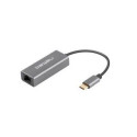 Natec Ethernet Adapter, Cricket USB 3.1, USB 3.1 to RJ45, Gray