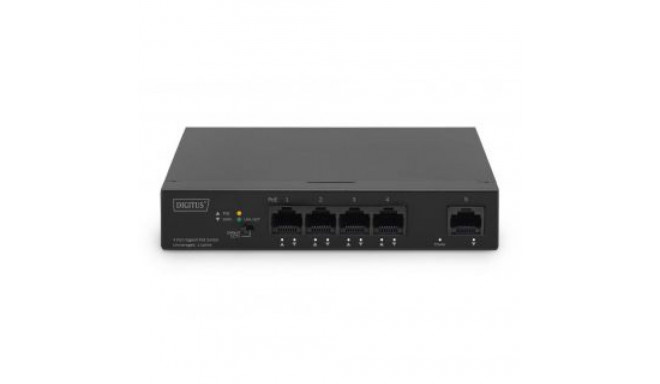 Digitus 4 Port Gigabit PoE Switch DN-95330-1 10/100/1000 Mbps (RJ-45), Unmanaged, Desktop, Ethernet 