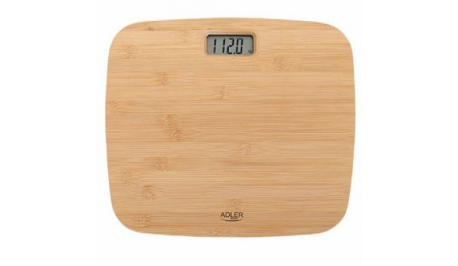 Adler Bathroom Bamboo Scale AD 8173 Maximum weight (capacity) 150 kg, Accuracy 100 g