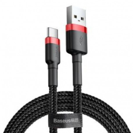 Baseus cable USB - USB-C 2m, red/black (CATKLF-C91)