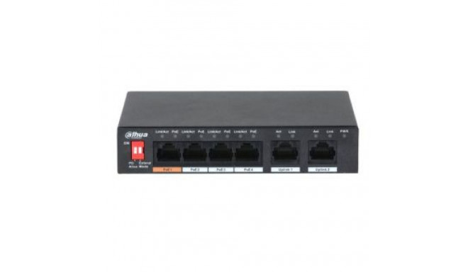 DAHUA Switch||PFS3006-4ET-60|Type L2|PoE ports 4|60 Watts|DH-PFS3006-4ET-60-V2