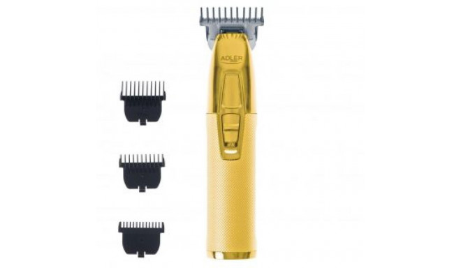 Adler Professional Trimmer AD 2836g Cordless, Number of length steps 1, Gold