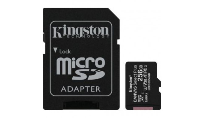 Kingston MEMORY MICRO SDXC 256GB UHS-I/W/ADAPTER SDCS2/256GB