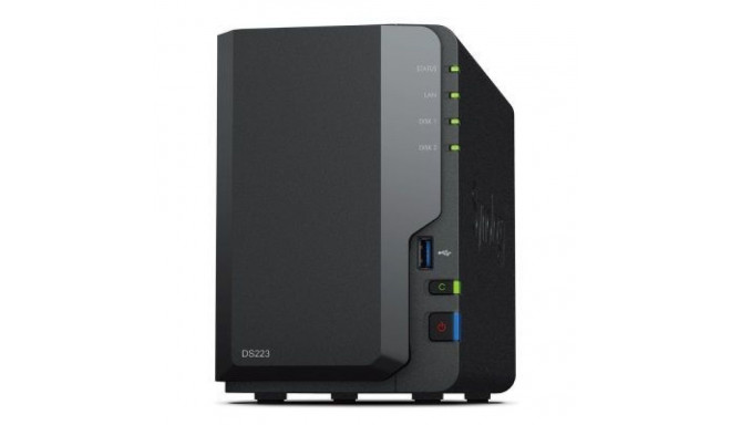 Synology DS223 Up to 2 HDD/SSD Hot-Swap, RTD1619B, Processor frequency 1.7 GHz, 2 GB, DDR4, RAID Bas