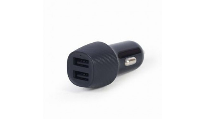 Gembird 2-port USB car charger TA-U2C48A-CAR-01 Black