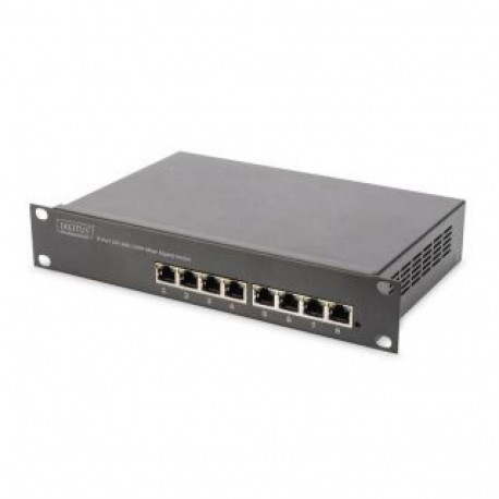 Digitus 8-port Gigabit Ethernet Switch DN-80114 10/100/1000 Mbps (RJ-45), Unmanaged, Rackmountable,