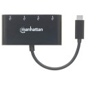 Manhattan USB-C dokk/hub, pordid (x4): USB-A (x4), 5 Gbps (USB 3.2 Gen1 ehk USB 3.0), välist toiteal