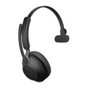 Jabra Evolve2 65 USB-A UC Mono laadimisalusega - Must