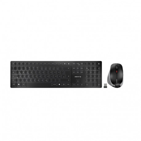 CHERRY DW 9500 SLIM klaviatuur hiir kaasas universaalne RF juhtmevaba + Bluetooth QWERTZ saksa must,