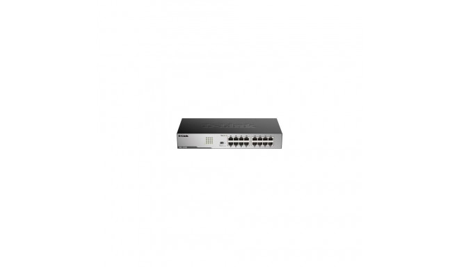 D-Link DGS-1016D/E võrgulüliti Haldamata Must, Metallik