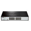 D-Link DGS-1016D/E network switch Unmanaged Black, Metallic