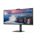 AOC V5 CU34V5CW/BK LED ekraan 86.4 cm (34") 3440 x 1440 pikslit Lai Quad HD Must
