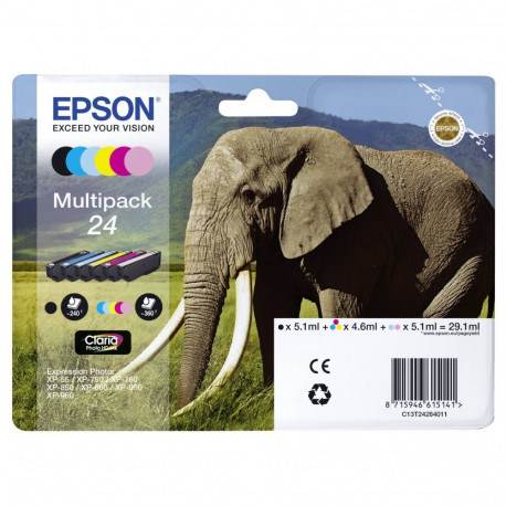 Epson 24 tindikassettide komplekt, 6 värvi