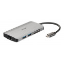 D-LINK DUB-M810 8-ühes USB-C 3.0 jaotur HDMI/Gigabit Ethernet adapter