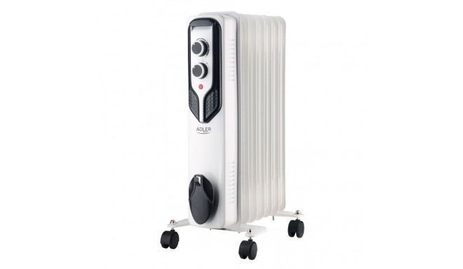 Adler Oil-Filled Radiator AD 7815 1500 W, Number of power levels 3, White