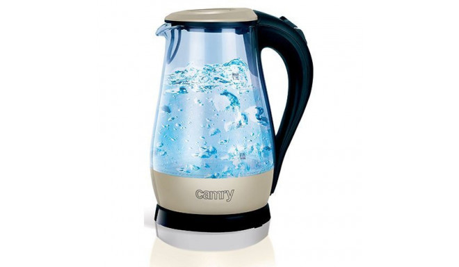 Camry CR 1251 Standard kettle, Glass, Glass/Black, 2000 W, 360 rotational base, 1.7 L