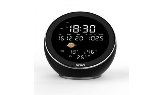 Nasa WSP1500 black Weather Station/Speaker BT Moon