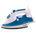 Adler Iron AD 5022 White/Blue, 2200 W, With cord, Anti-scale system, Vertical steam function