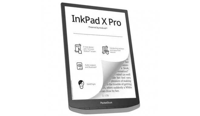 POCKETBOOK E-Reader||InkPad X Pro|10.3"|1872x1404|1xUSB-C|Wireless LAN|Bluetooth|Grey|PB1040D-M-WW