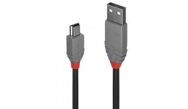 LINDY CABLE USB2 A TO MINI-B 5M/ANTHRA 36725