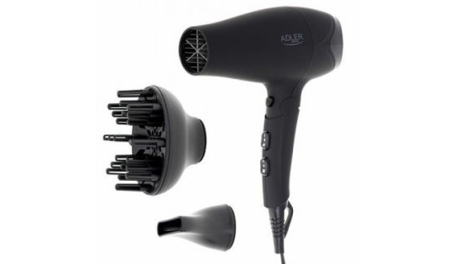 Adler Hair dryer AD 2267 2100 W, Number of temperature settings 3, Diffuser nozzle, Black