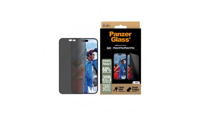 PanzerGlass ekraanikaitse | Apple | iPhone 16 Plus/iPhone 15 Plus | karastatud klaas | must | ultra-