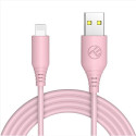 Tellur Silicone USB to Lightning cable 3A, 1m, pink