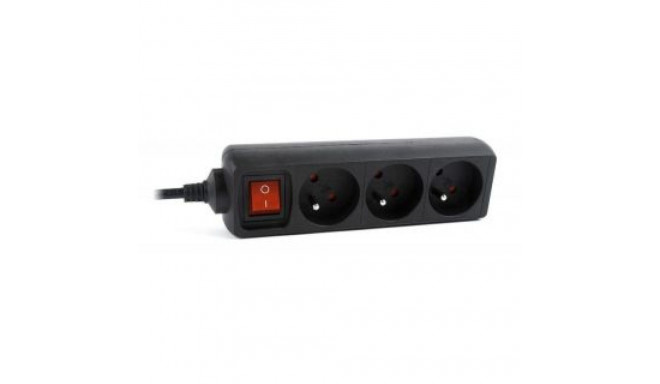 EnerGenie EG-PSU3F-01 UPS power strip, 3 FR sockets, 10 A, C14 plug, 0.6 m cable, black 0.6 m