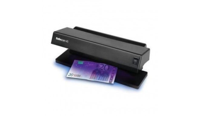 SAFESCAN 45 UV Counterfeit detector Black, Suitable for Banknotes, ID documents, Number of detection