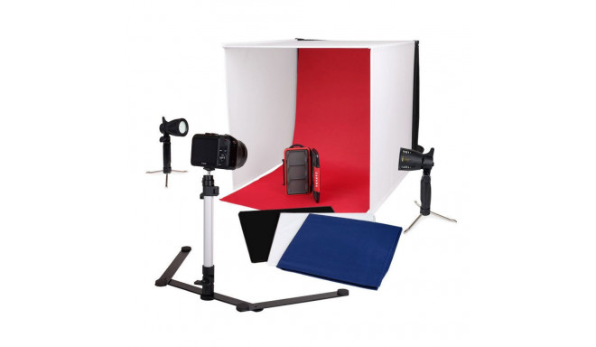 Caruba Portable Fotostudio 40x40x40cm met Losse LED Lampen