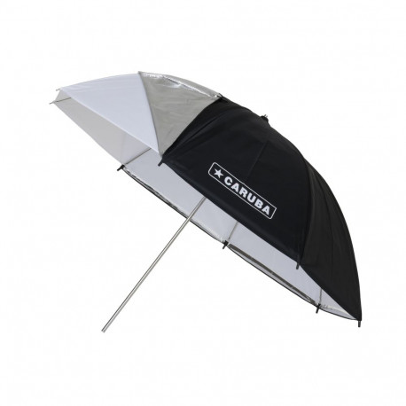 Caruba umbrella 81cm, white/black/silver