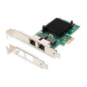Digitus Gigabit Ethernet PCI Express Card, 2-port 32-bit, low profile bracket, Intel chipset DN-1013