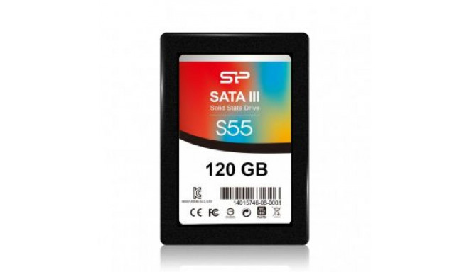 Silicon power Slim S55 120 GB, SSD interface SATA, Write speed 420 MB/s, Read speed 550 MB/s