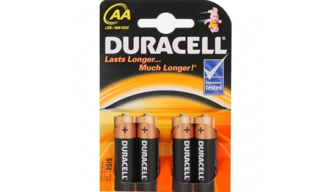 Duracell AA/LR6, Alkaline Basic MN1500, 4 pc(s)