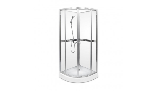 SHOWER ENCL QA097-90 NERO WHITE 90X90 3P