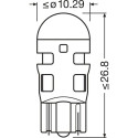 12V LED W5W 6000K 1W W2.1X9.5D 2tk