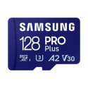 Samsung MicroSD Card with SD Adapter PRO Plus 128 GB, microSDXC Memory Card, Flash memory class U3, 