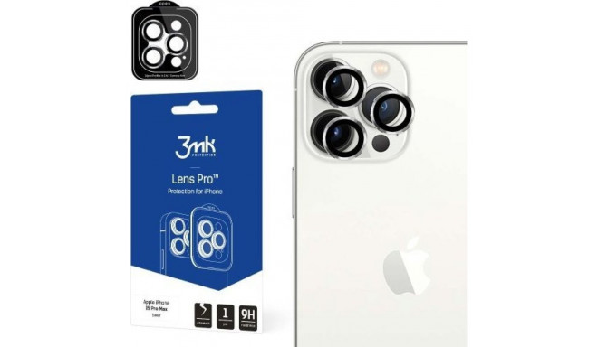 3MK Lens Protection Pro iPhone 15 Pro 6.1" silver/silver Camera lens protection with mounting frame 