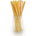 BAMBAW Ecological bamboo straws with cleaning brush, 14 cm x 50 pieces (BAW04343)