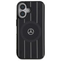 Mercedes MEHMP16S23HRSK iPhone 16 6.1" black/black hardcase MB Double Layer Crossed Lines MagSafe