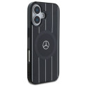 Mercedes MEHMP16S23HRSK iPhone 16 6.1" black/black hardcase MB Double Layer Crossed Lines MagSafe