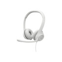 Logitech H390 USB Computer Headset Wired Headphones, USB Type-A, Off-white