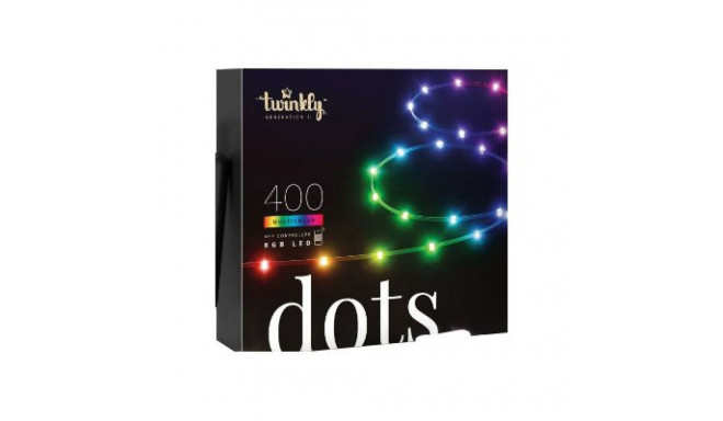 Twinkly|Dots Smart LED Lights 400 RGB (Multicolor), 20m, Transparent wire|RGB -16M+ colors