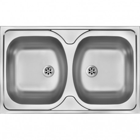 2-kausiline terasest valamu pealtpaigaldatav