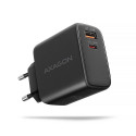 Axagon ACU-PQ45 QC 3.0, 4.0/AFC/FCP/PPS/PD, 45W, schwarz - Netzladegerät mit USB-A und USB-C Schnitt