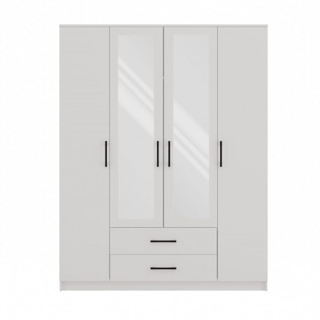 Topeshop ROMANA 160 BIEL bedroom wardrobe/closet 11 shelves 4 door(s) White