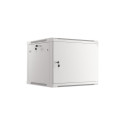 LANBERG Wall mount cabinet 19inch 9U 600x600 steel doors grey flat pack